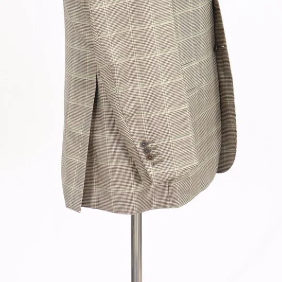 Brioni 42R Beige Check 3-Button Sport Coat Blazer Jacket T269 - Picture 8 of 11